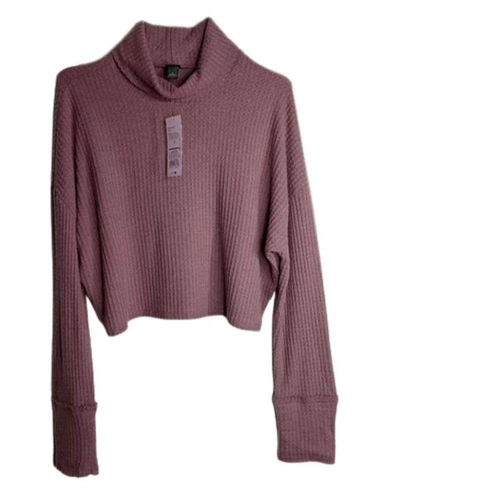 Wild Fable Crop Top, Extra Cuffed Long Sleeve in Mauve - New With Tags